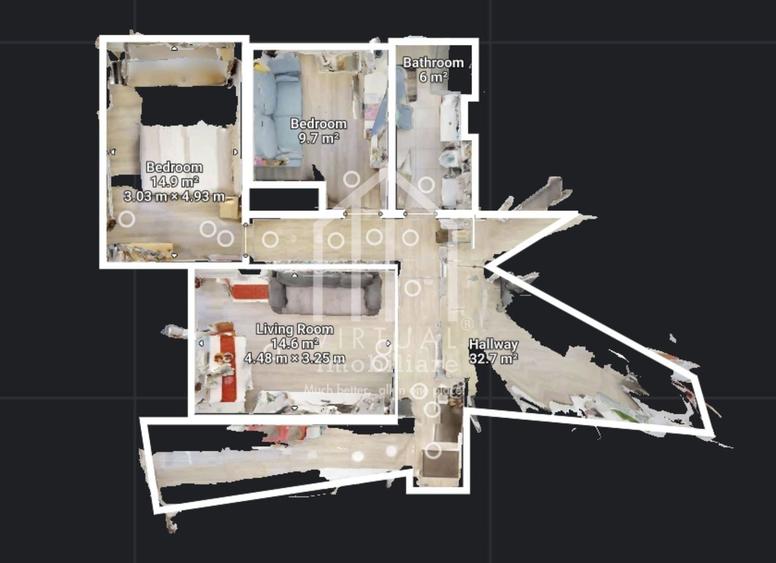 Apartament 3 camere, etaj 1,mobilat,utilat -Cartier Kogalniceanu - 12