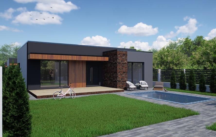 Proprietate noua Sat Costi cu piscina st 470 mp zona de intrare in sat - 1