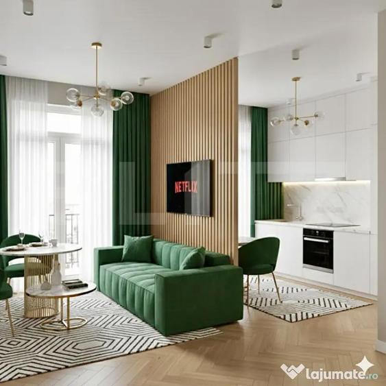 Apartament o camera, 30 mp + Balcon 6 mp, TVA INCLUS, zona S - 1