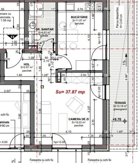 2 camere, 37mp  - partial finisat, perfect de amenajat - 6