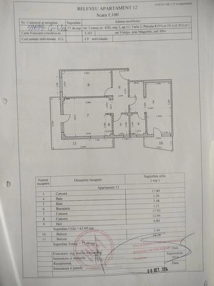 Apartament cu 4 camere decomandat în Central