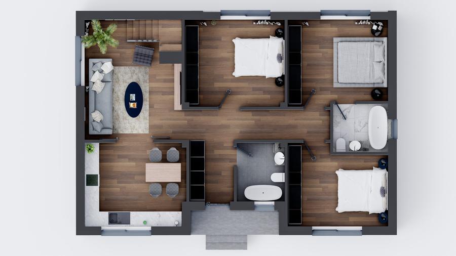 Casa individuala, la cheie, sat Dumbraveni, comuna Balotesti, str. Lahovari 90G - 18