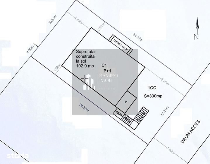 Casă cu 6 camere cu Teren 300 Mp în Central