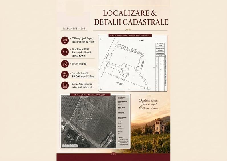 Teren agricol intravilan de 53560 mp, în Vrănești