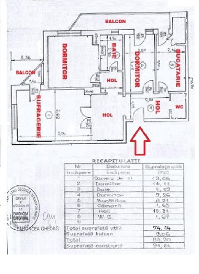 Ap. 3 camere, etaj 1 , McDonalds, 92 mp, Tic-Tac - 10