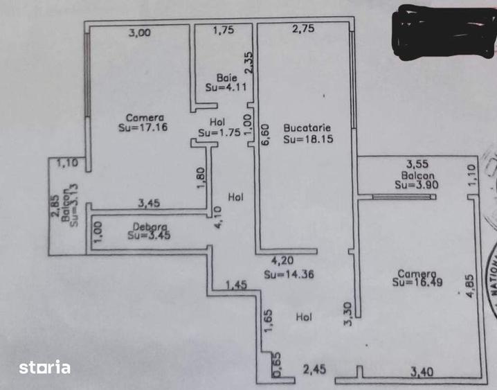 Apartament cu 2 camere, etaj 3, in cartierul Progresul - 2