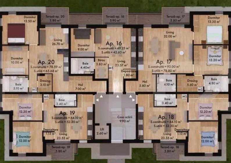 Penthouse 2 camere | 54 mp | Green Residence - 5