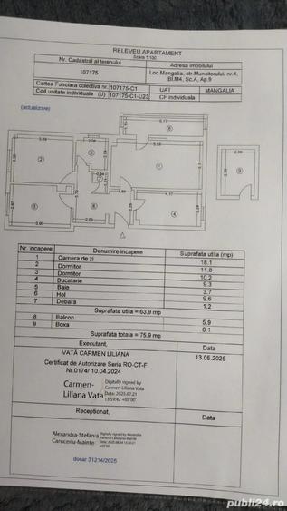 Apartament 3 Camere, 76 mp Total, Etaj 2 3, Orientare Tripla (N-V-S), Luminos - 1