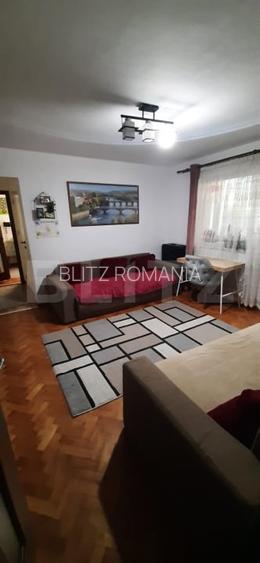 Apartament 2 camere, central, parter - mobilat si utilat - cu balcon generos!