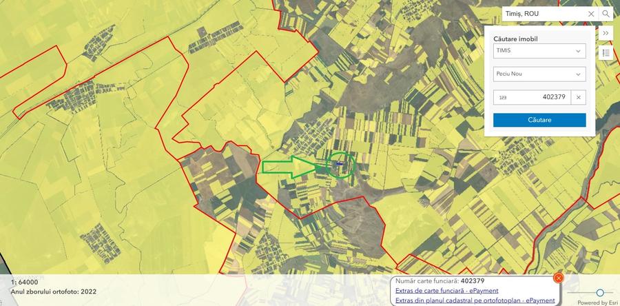 Teren agricol extravilan de 18456 mp, în Peciu Nou