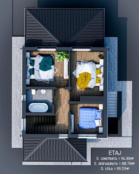 De vanzare casa, 5 camere, 119 mp, Miroslava, 100m de gradinita , Cod 161382 - 4