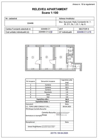Investitie! 2 camere, etaj 1, centrala proprie, pret bun - 6