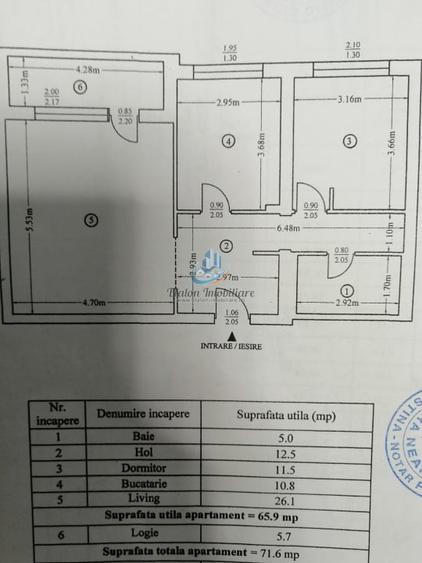 Apartament 2 camere decomandat, parter, 72 mp, Precista, Piatra Neamt - 2