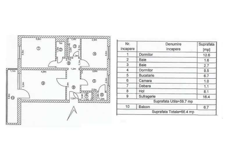 Apartament 3 camere, 2 băi, Mazepa 1 – Piața Ancora, aproape de Faleză - 1