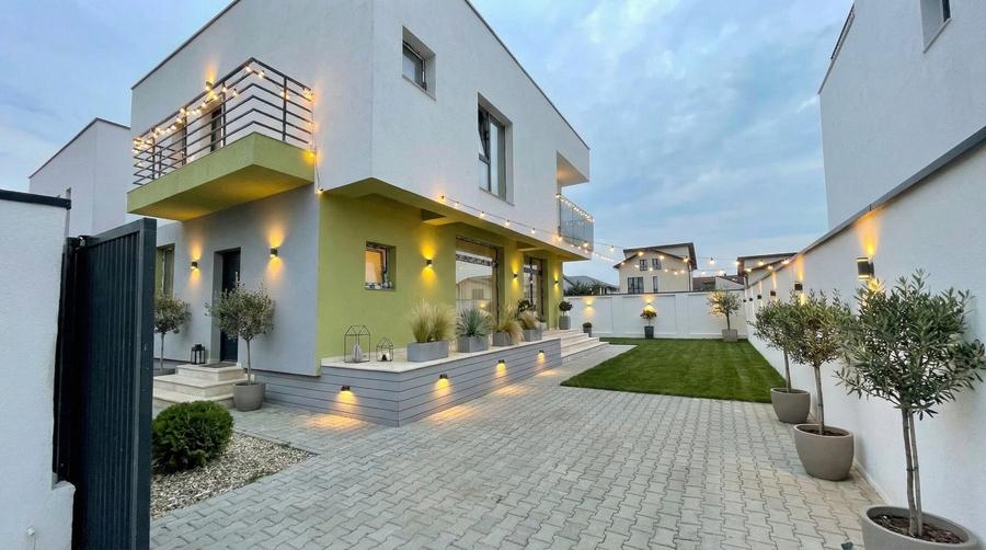 Casa individuala cu 4 camere in stil mediteranean. Comision 0 - 1