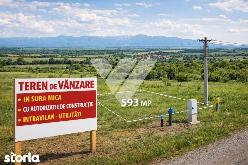 Teren intravilan 593 mp cu autorizatie de construire ?ura Mica Sibiu - 1