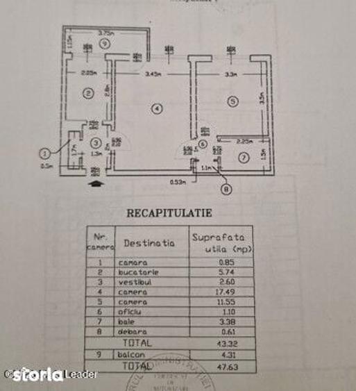 2 camere langa Parcul IOR | Etaj 1 | Potential de transformare - 17