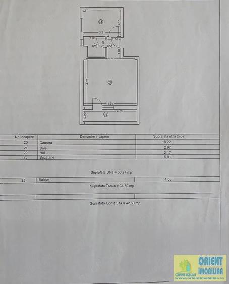 Garsonieră decomandată în Poarta 6