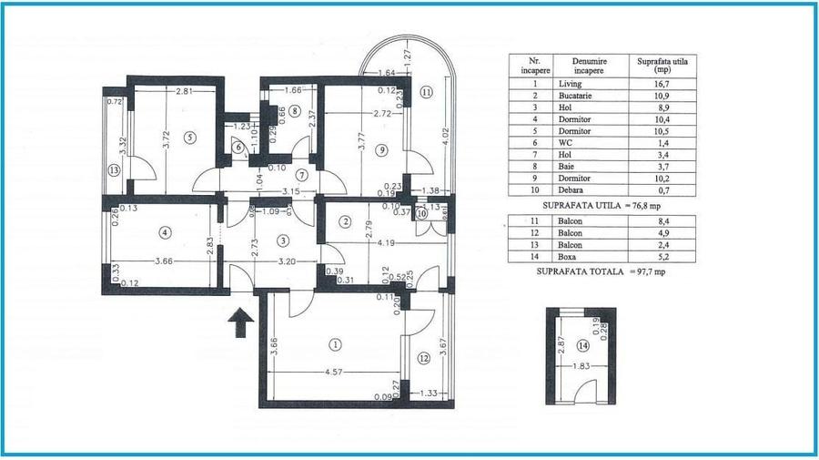 Apartament cu 4 camere în Traian