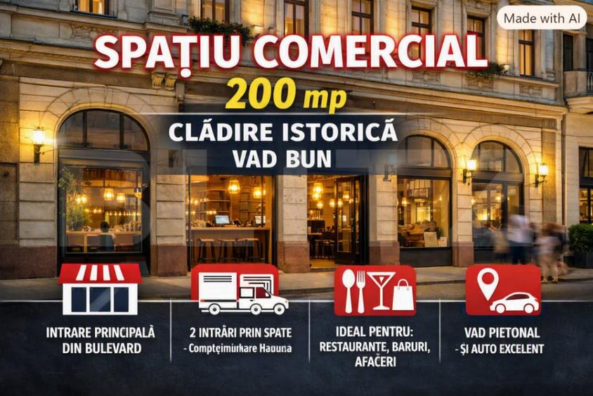 Spațiu comercial, de 202 mp, în Iosefin