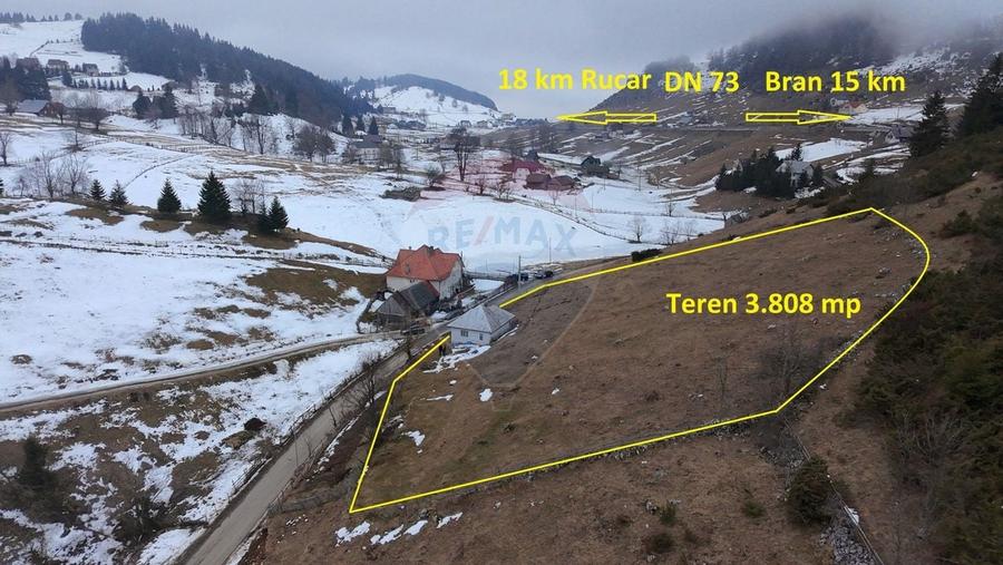 Teren 3808mp+Casă Fundata, Brașov - Cheile Grădiștei - Drum asfaltat - 1