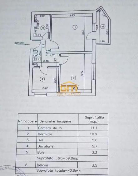Ap.2 camere,etaj 1,Nord - 2