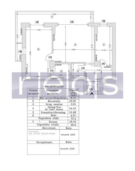 APARTAMENT SPATIOS CU 2 CAMERE | 90 MP | TERASA | BLOC BOUTIQUE | IANC - 13