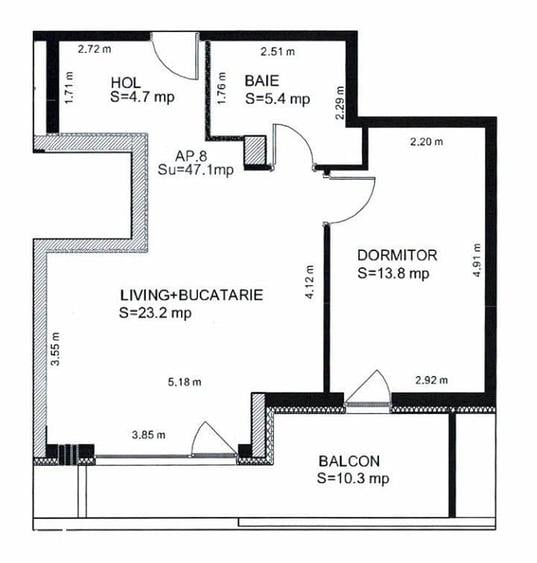 Apartament nou - complet mobilat si utilat - 15