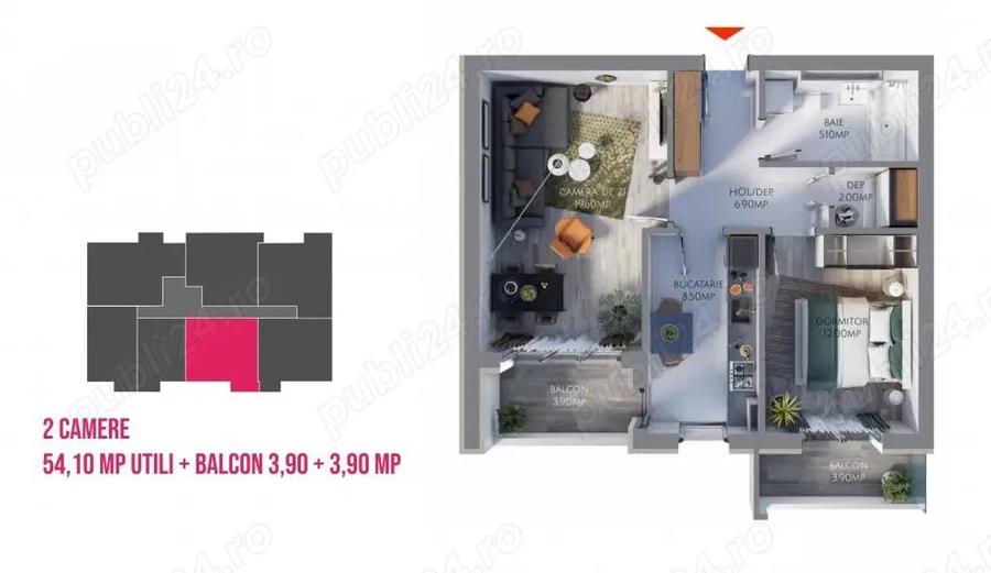 Apartament 2 camere Maurer Sighisoara, Finalizat 2025, Parcare inclusa - 9