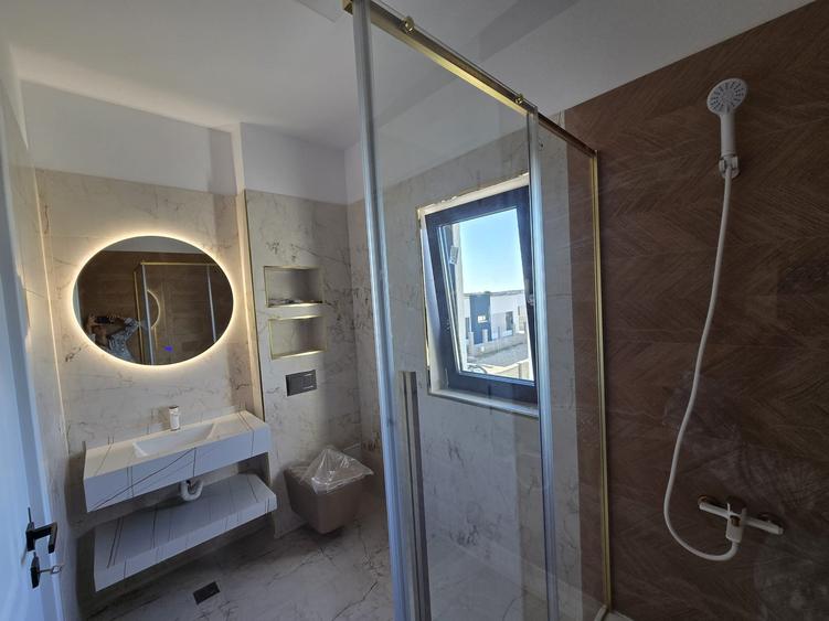 Vila individuala - 4 camere  - 3 bai - incalzire pardoseala - placa de beton - 8