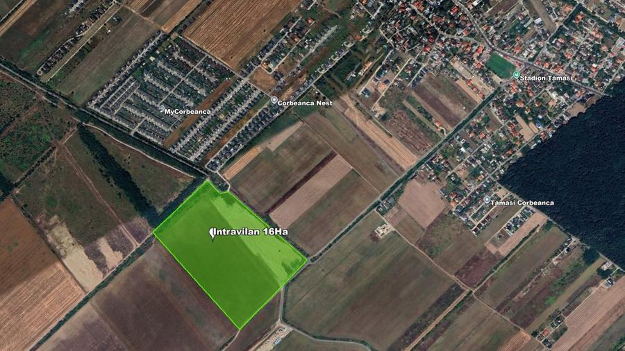 Teren intravilan 16 ha, tangent DR4, acces dublu la asfalt - 1