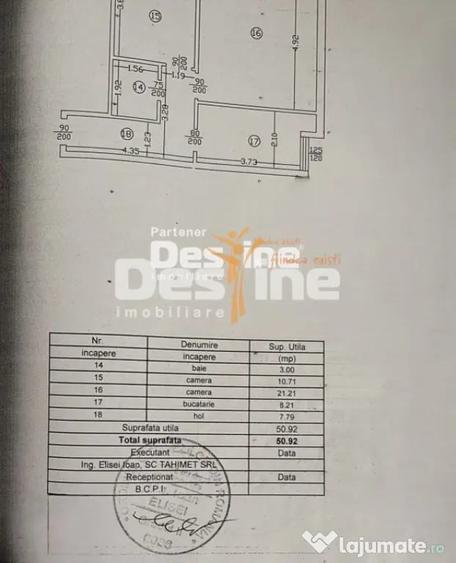Apartament cu 2 camere decomandat în Tătărași