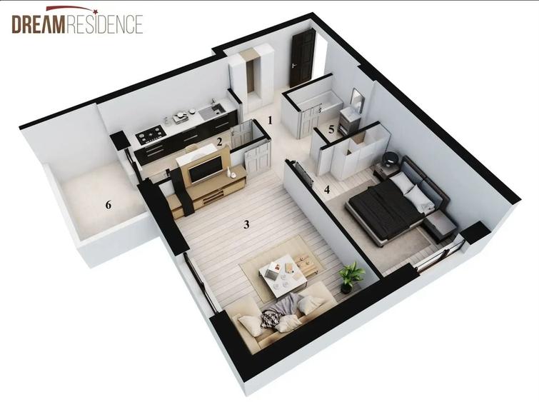 Apartament cu 2 camere decomandat în Rahova