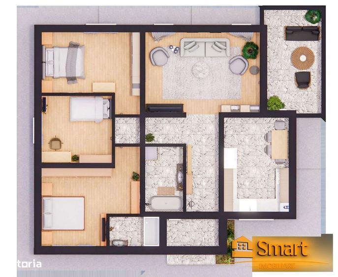 Casa individuala Horpaz, 4 camere , Intabulata, teren 450mp - 2