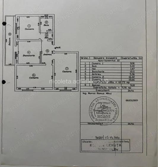 Vand aparatament 3 camere Soarelui