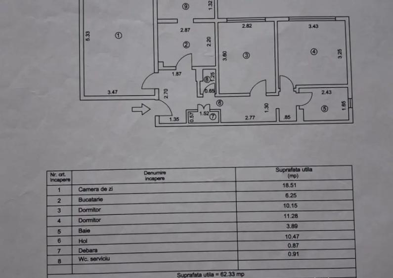 Apartament 3 camere 66mp, Dorobantilor, Renovat 2023 in tota - 8