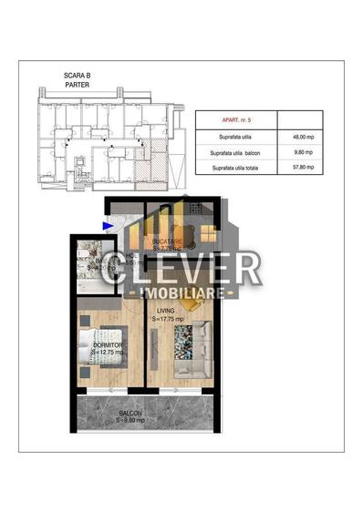 Apartament cu 2 camere în Theodor Pallady