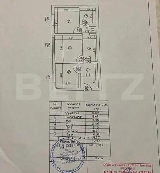 Apartament cu 2 camere, modificat, parter - 6
