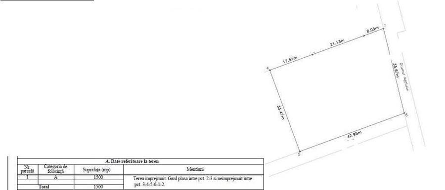Teren intravilan 1500mp / fs 34ml / stradal Agatului - 2