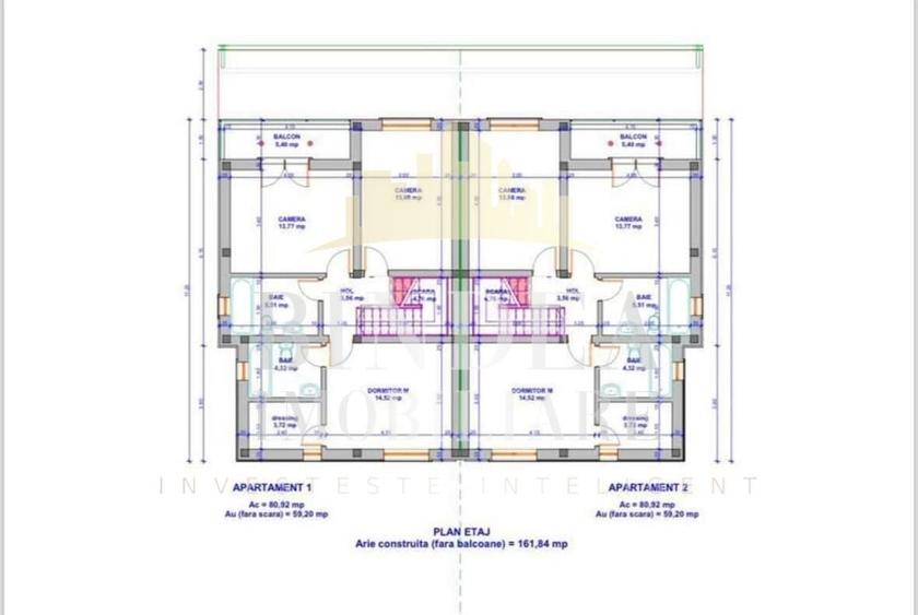 Duplex Giarmata Vii P+ 1,  4 dormitoare- 120mp utili - 5