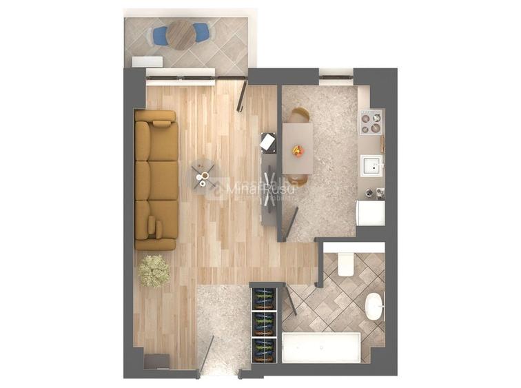 Apartament 1 camera, bloc nou, Podu Ros, intabulat!