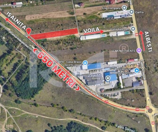 Teren Centura Nord | Giratoriu Albesti | INTRAVILAN | 39 EUR/ mp | 31 m front | - 1