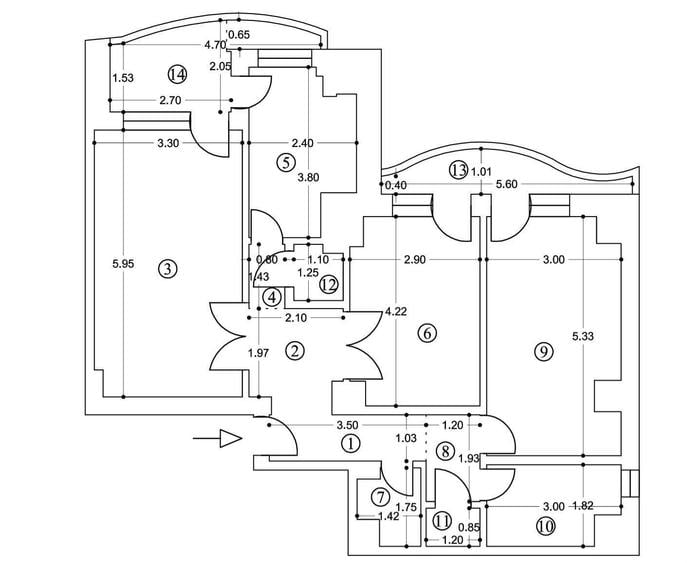 Apartament 3 camere, et.2, stradal Bd. Unirii (Banca Transilvania), S3 - 5