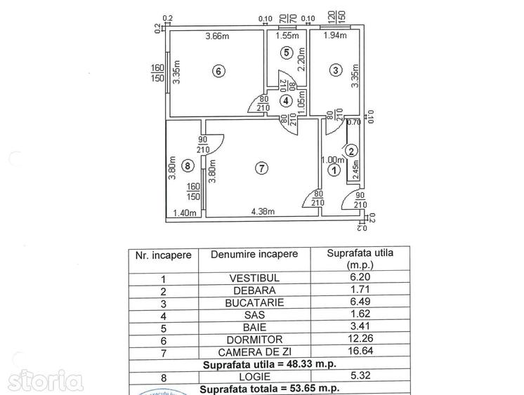 Apartament 2 camere decomandat, bloc renovat 2025,balcon, AC, 54mp - 8