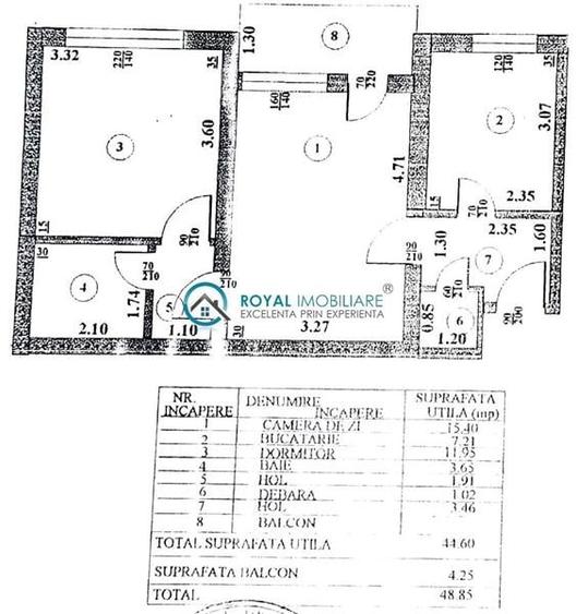Royal Imobiliare - Vanzare apartament 2 camere, zona Nord - 13