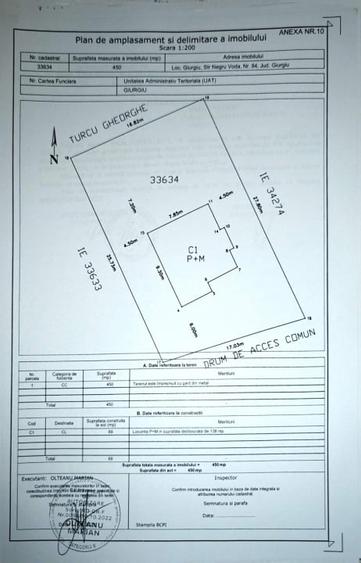 Casă P+M cu placă de beton, teren 450 mp, curte amenajată – Giurgiu, Str. Negru - 14
