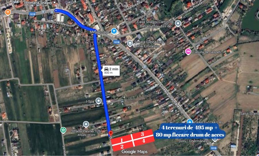 Terenuri de vanzare Snagov, Ghermanesti pentru casa cu utilitati - 3