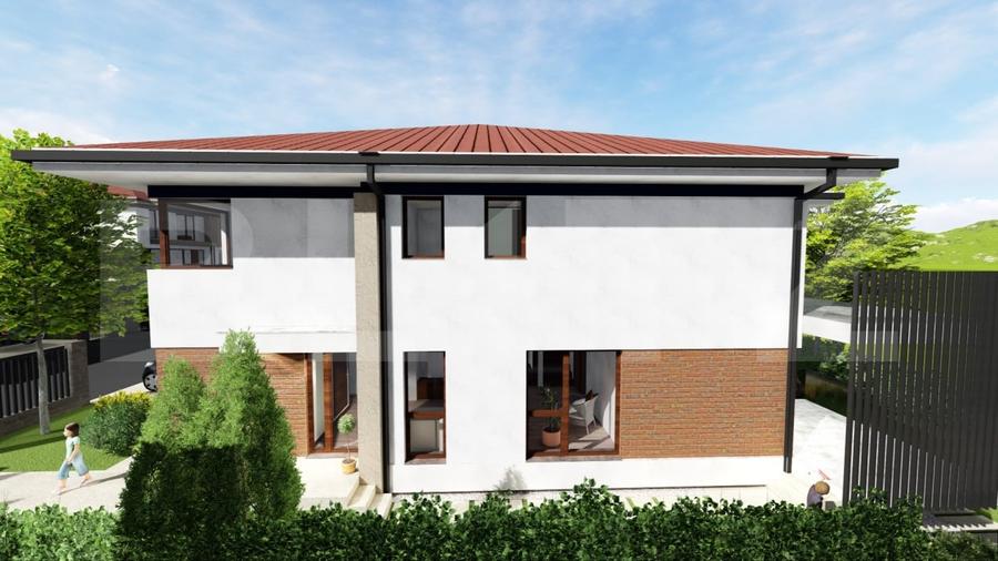 Casa moderna 192 mp, 5 camere, Living, Bucatarie, ansamblu premium - 3