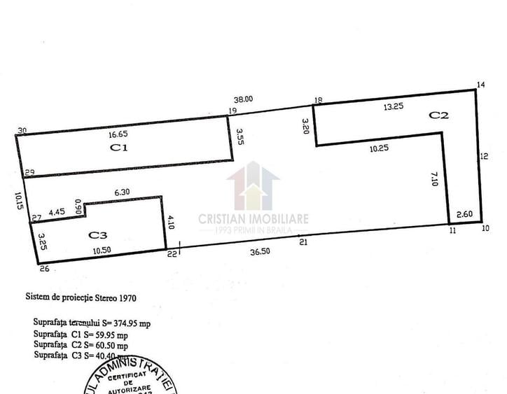 TEREN Casa demolabila, teren 375 mp, toate utilitatile, Brailita - 1