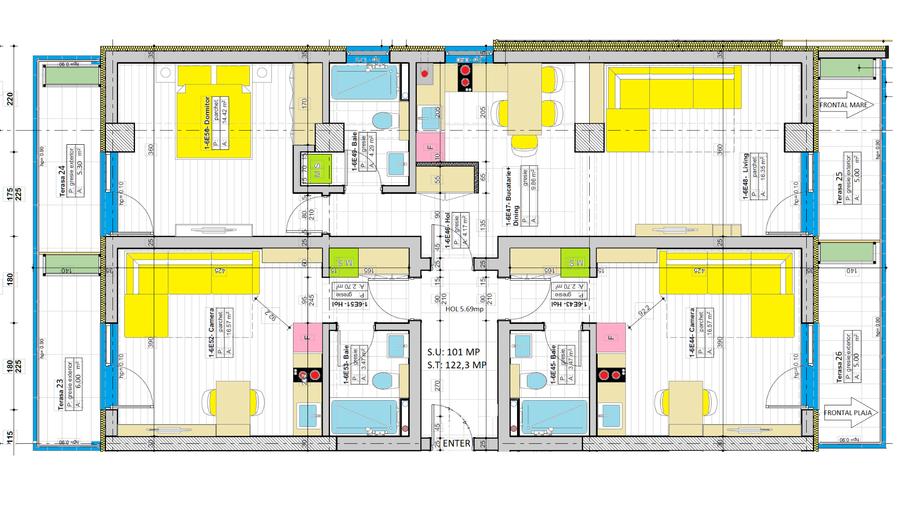 PACHET BUSINESS-PENTHOUSE  Vedere frontală la mare,Mamaia Nord - 1